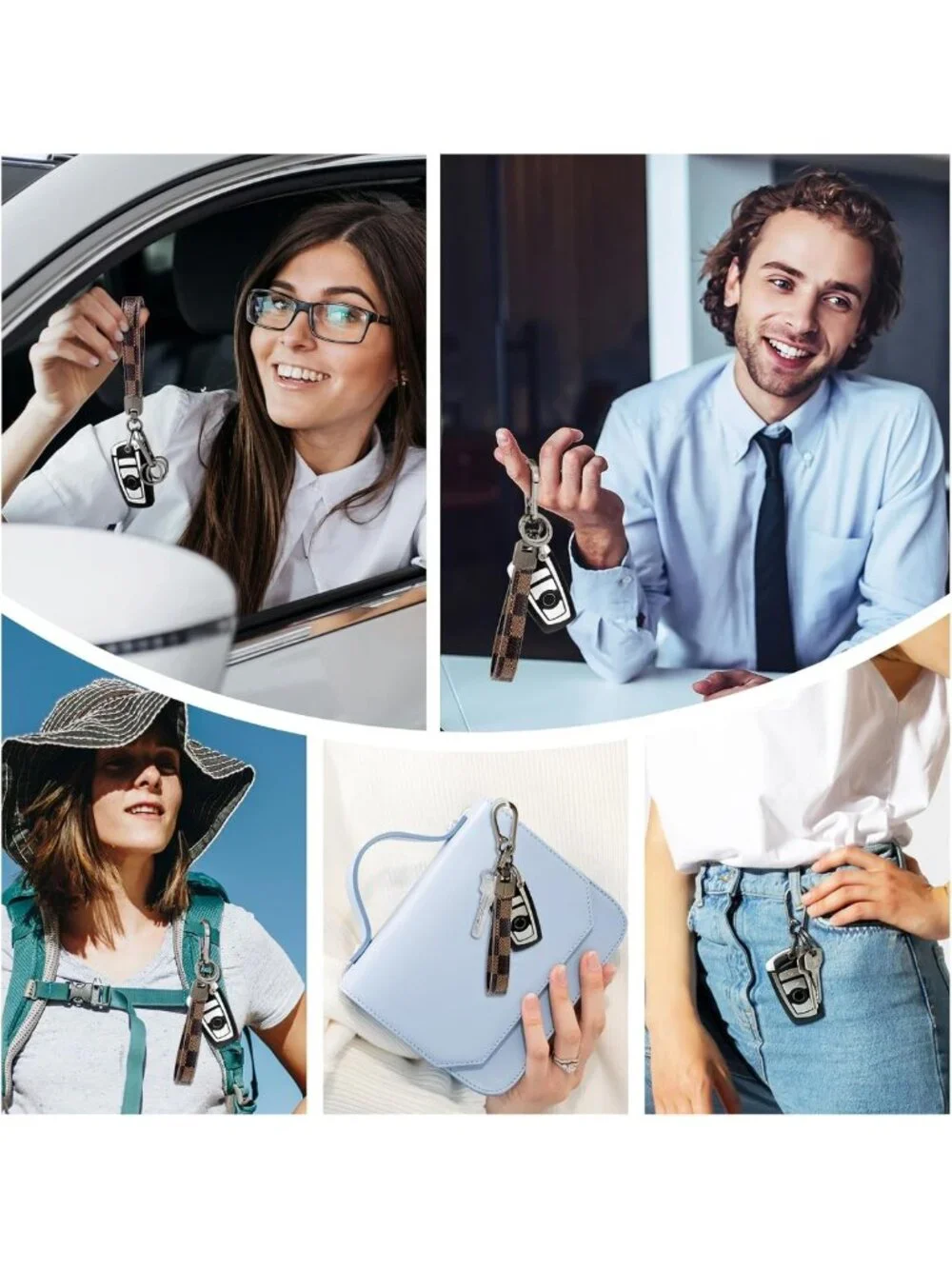 Stylish Leather Keychain for Car & Home Keys - Durable, Chic, Perfect Gift